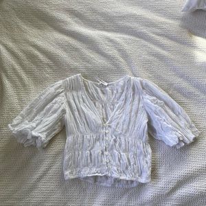 frame julianne puff sleeve blouse